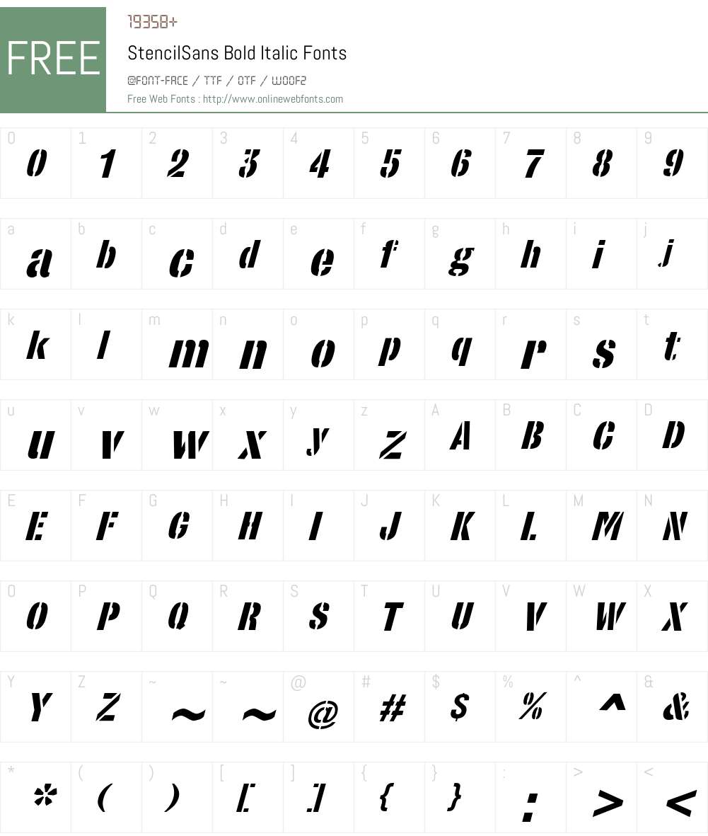 StencilSans Font Screenshots