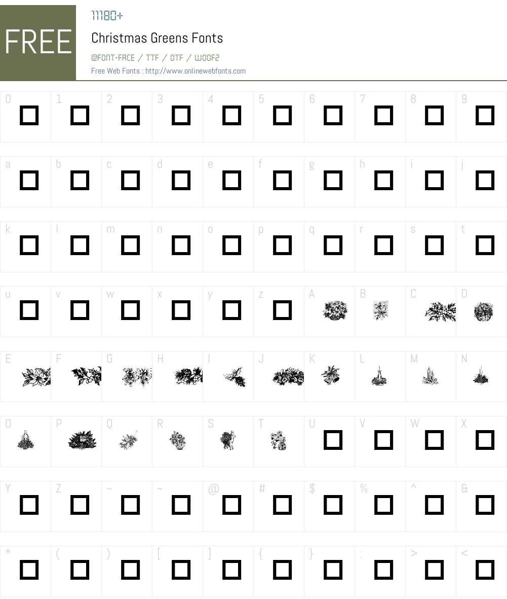 Christmas Greens Font Screenshots