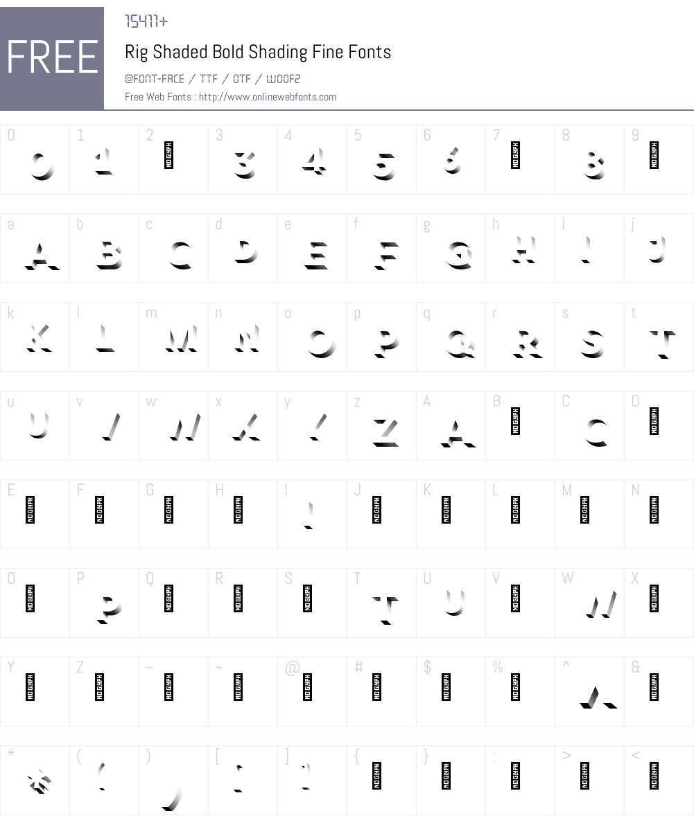 Rig-BoldFine Font Screenshots
