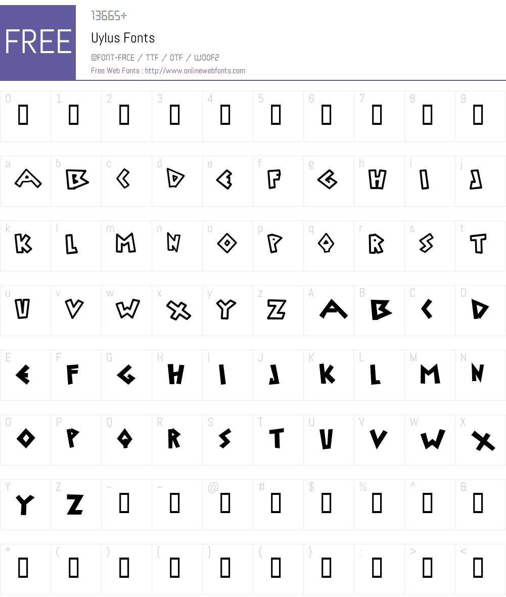 Uylus Font Screenshots