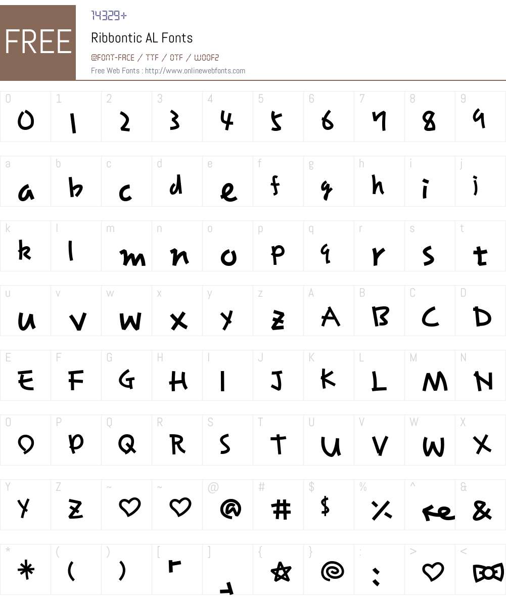 Ribbontic Font Screenshots