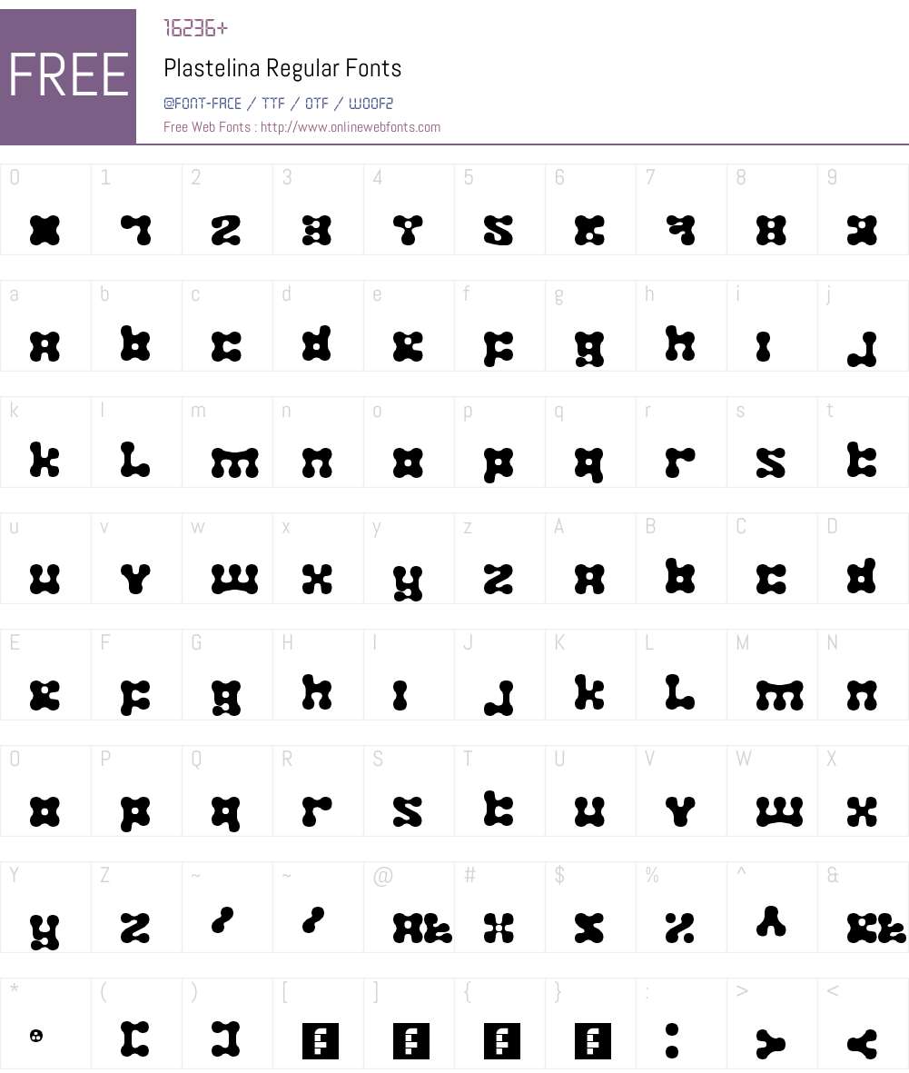 Plastelina Font Screenshots