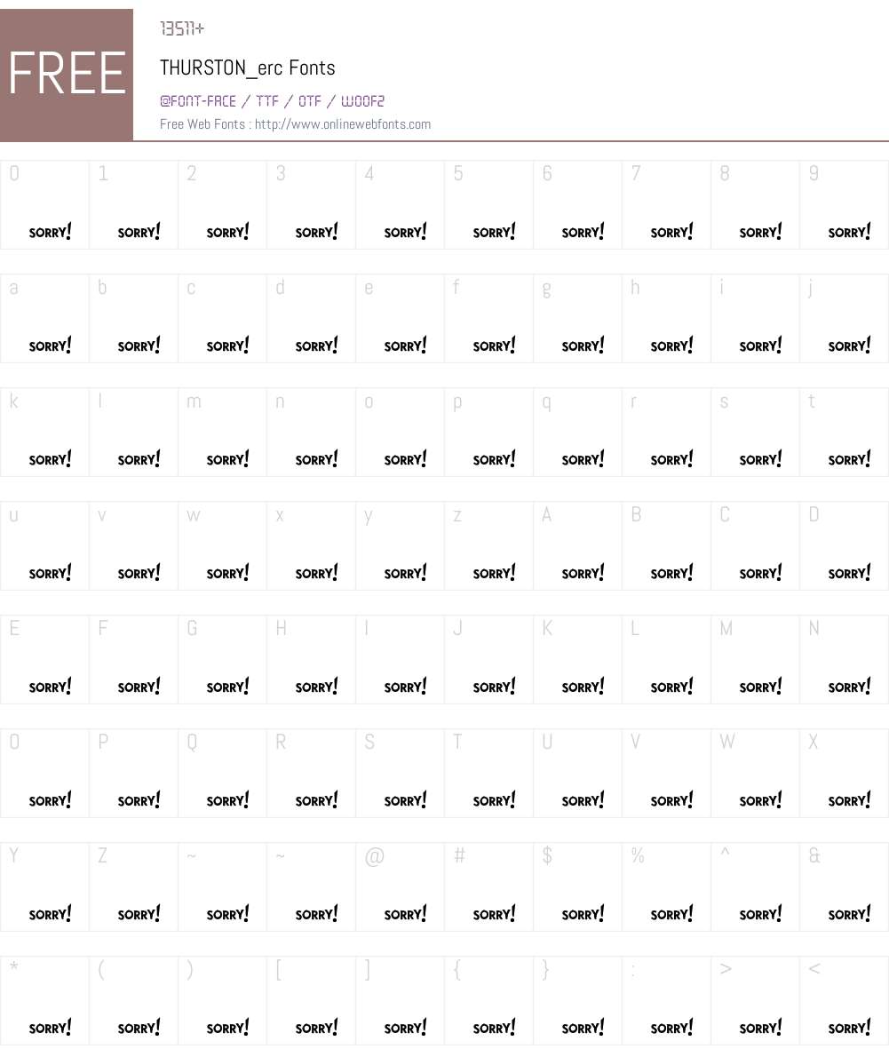 THURSTON_erc Font Screenshots