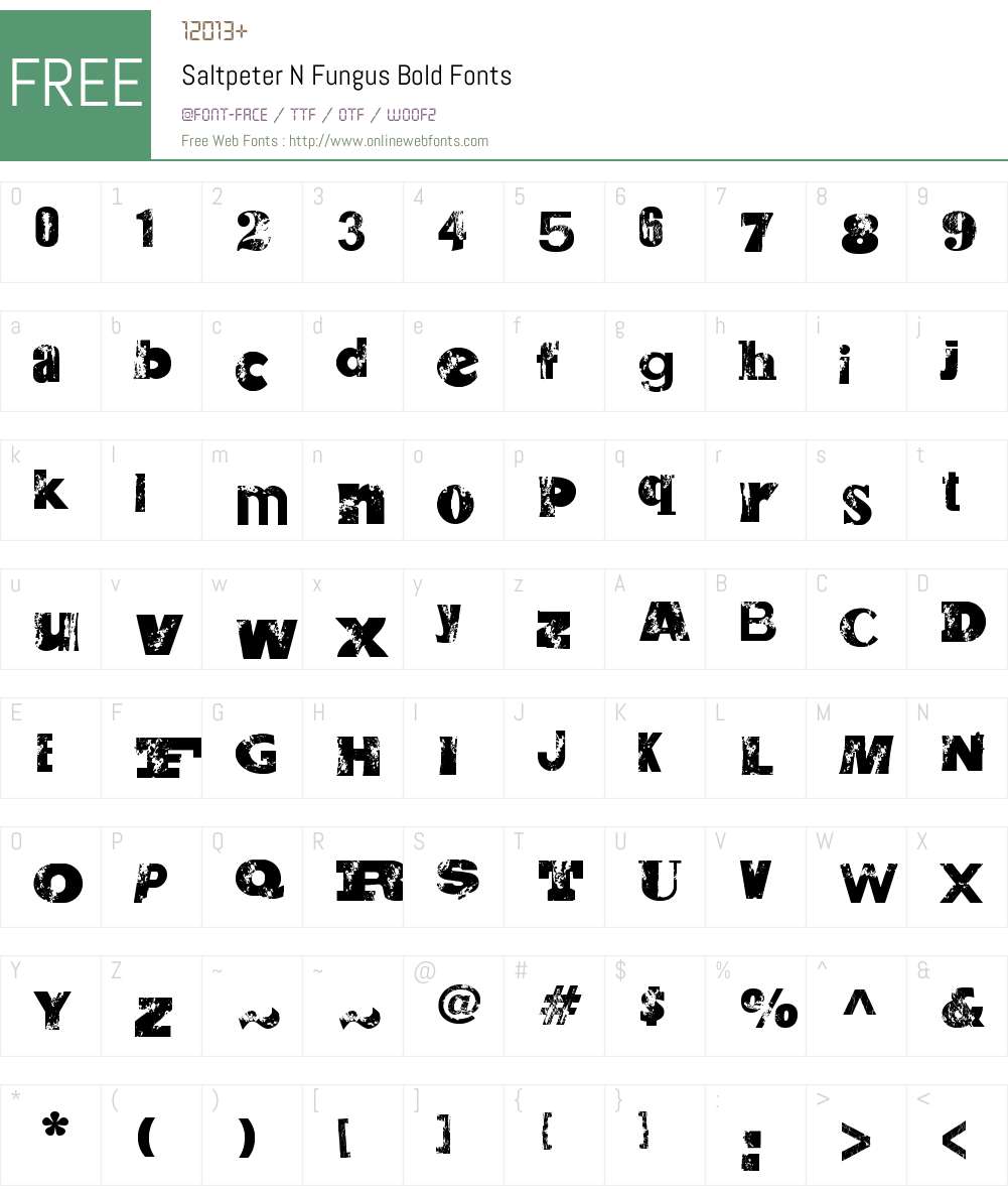 Saltpeter N Fungus Font Screenshots