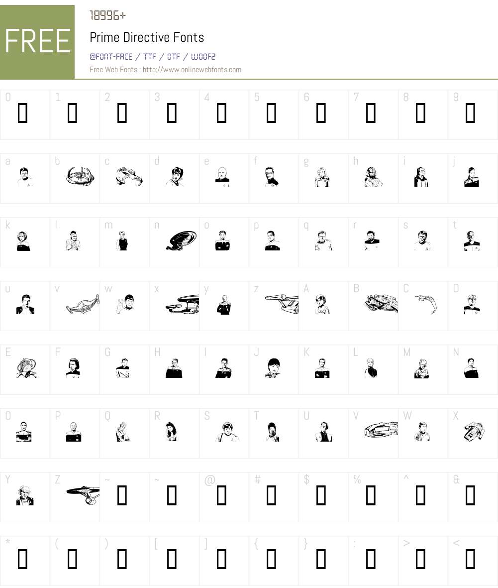 Prime Directive Font Screenshots