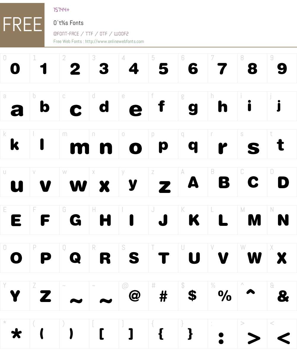 O`t%s Font Screenshots