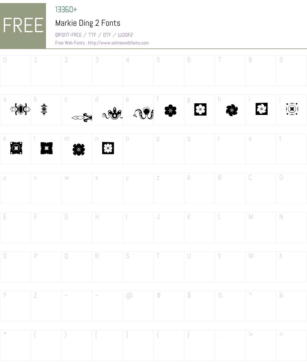 Markie Ding Font Screenshots