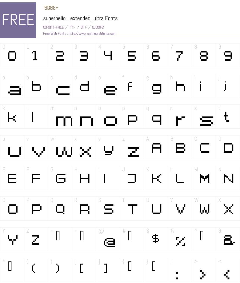 superhelio Font Screenshots