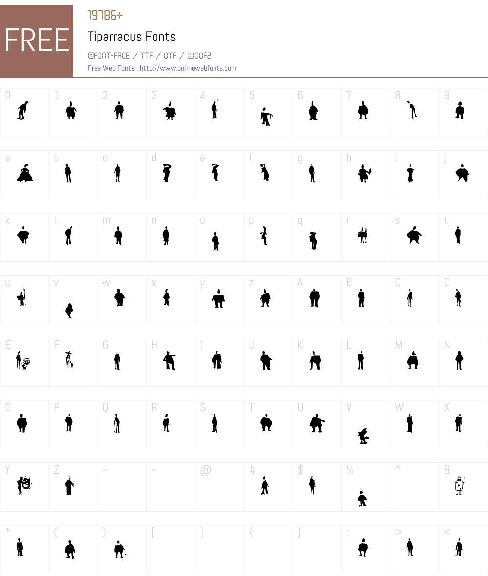 Tiparracus Font Screenshots