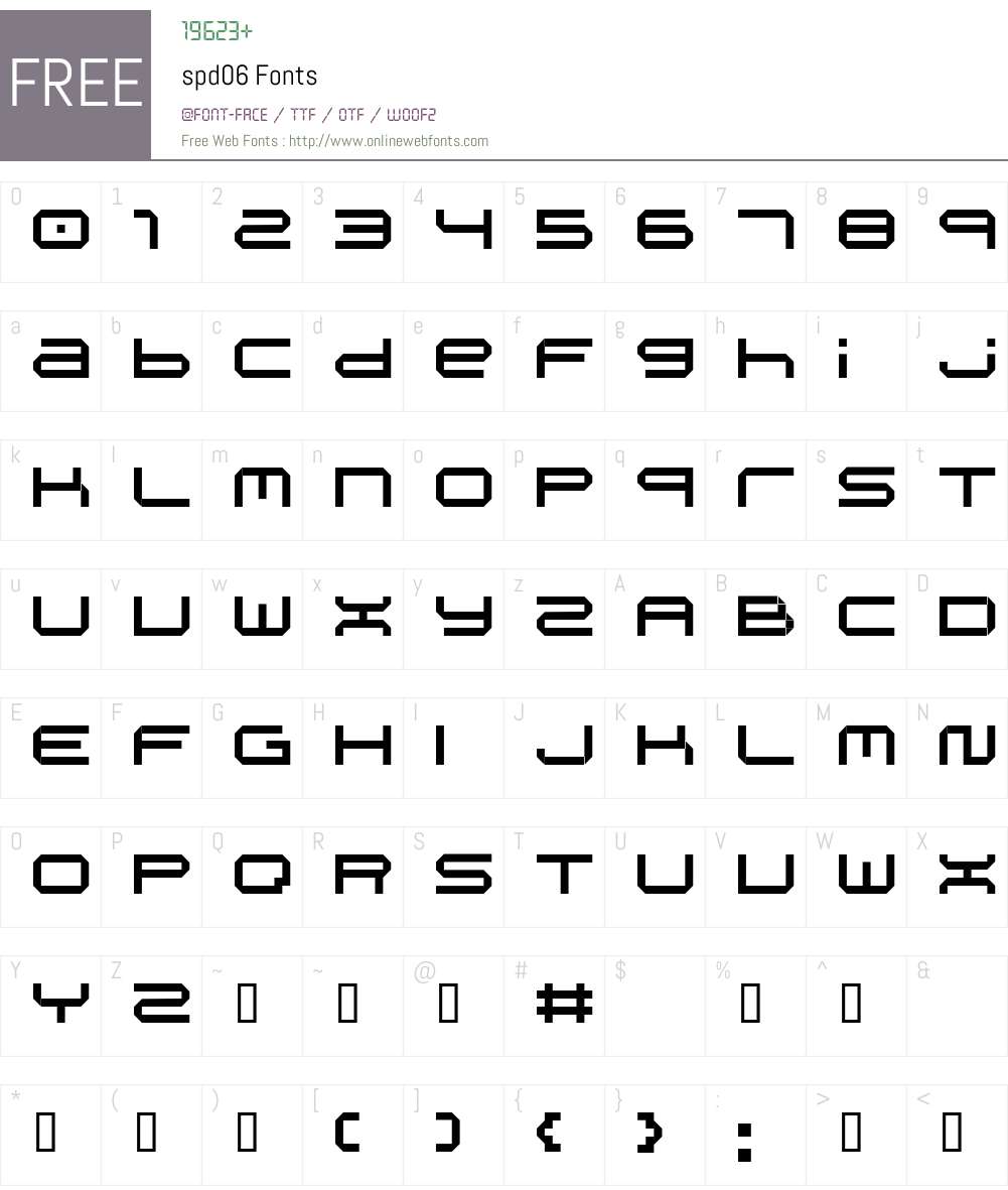 spd06 Font Screenshots