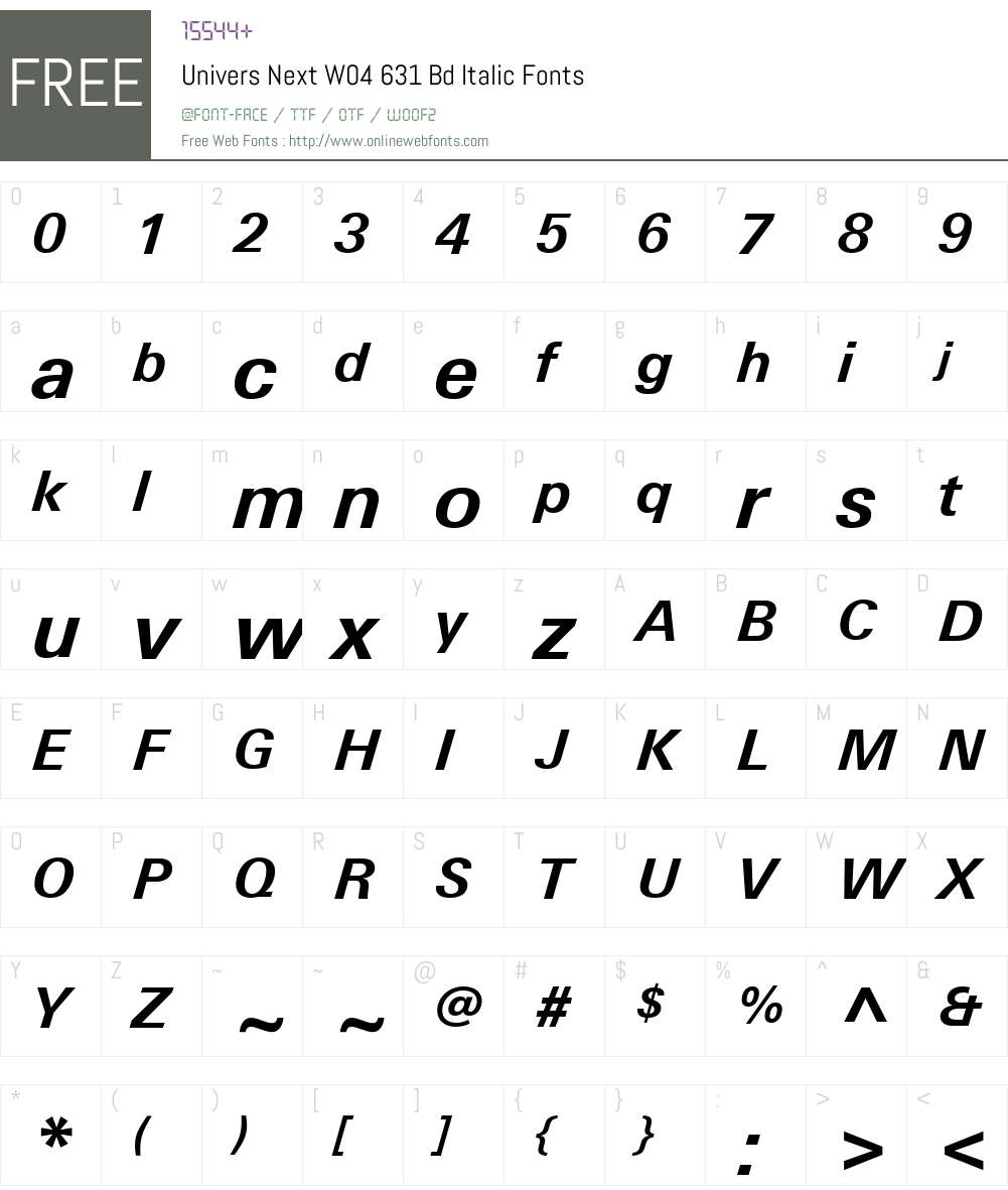 Univers Next Font Screenshots