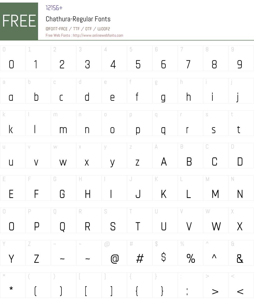 Chathura Font Screenshots
