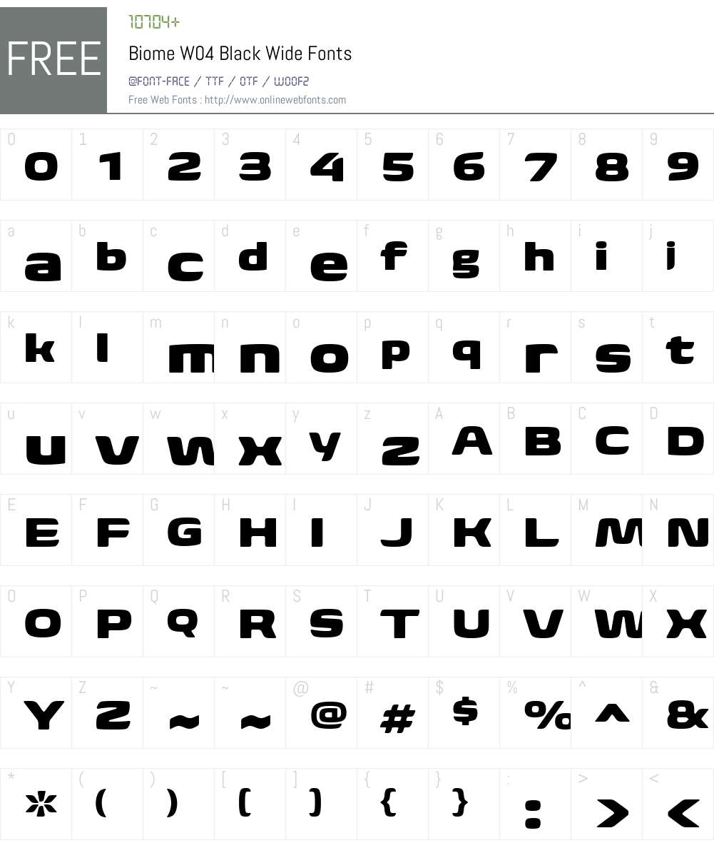 Biome Font Screenshots
