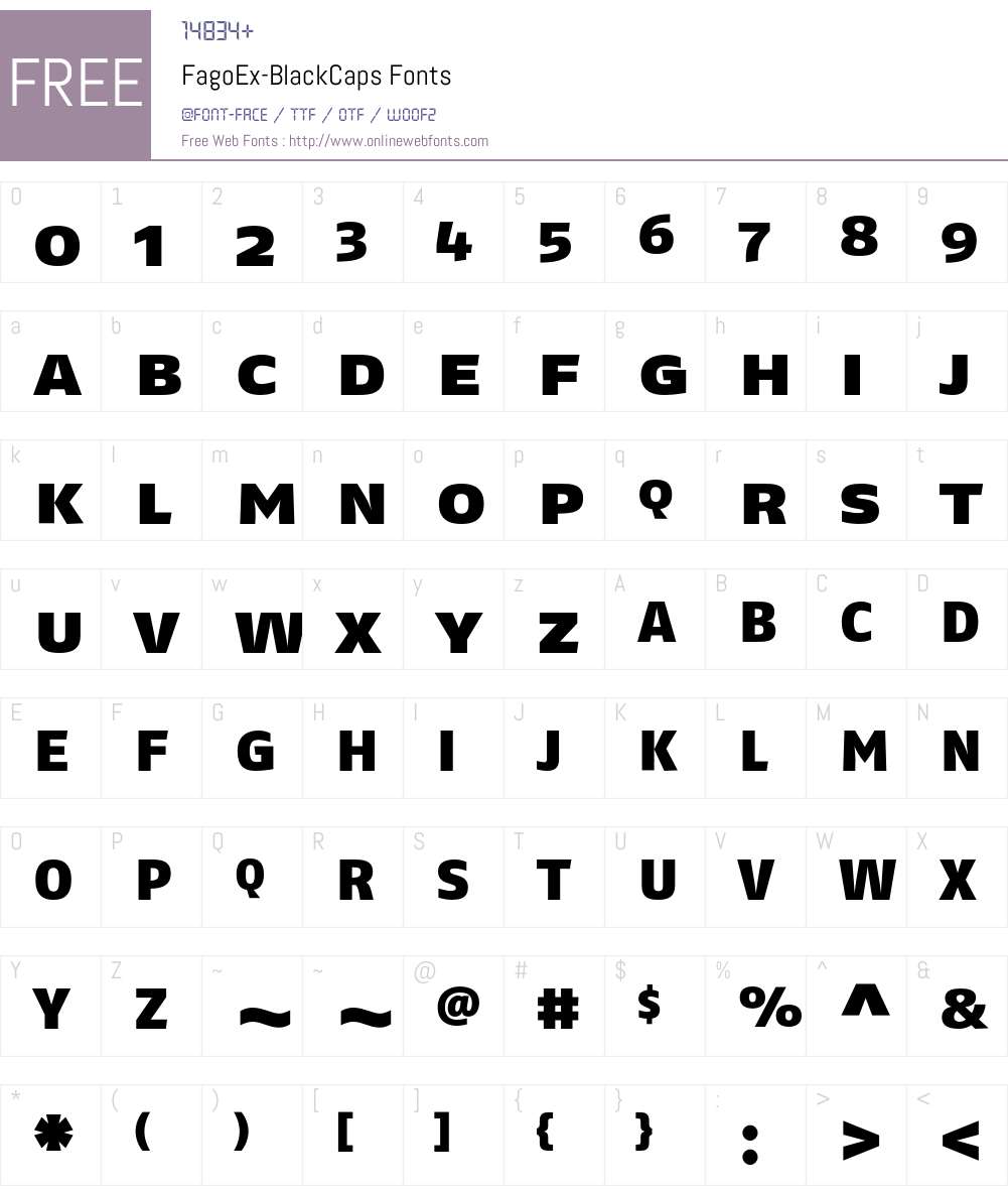 FagoEx Font Screenshots