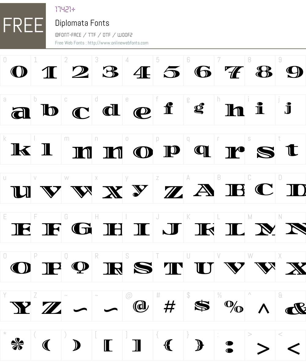 Diplomata Font Screenshots