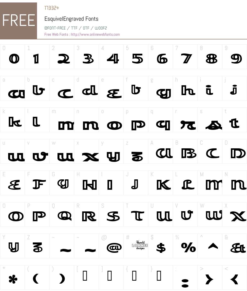 EsquivelEngraved Font Screenshots