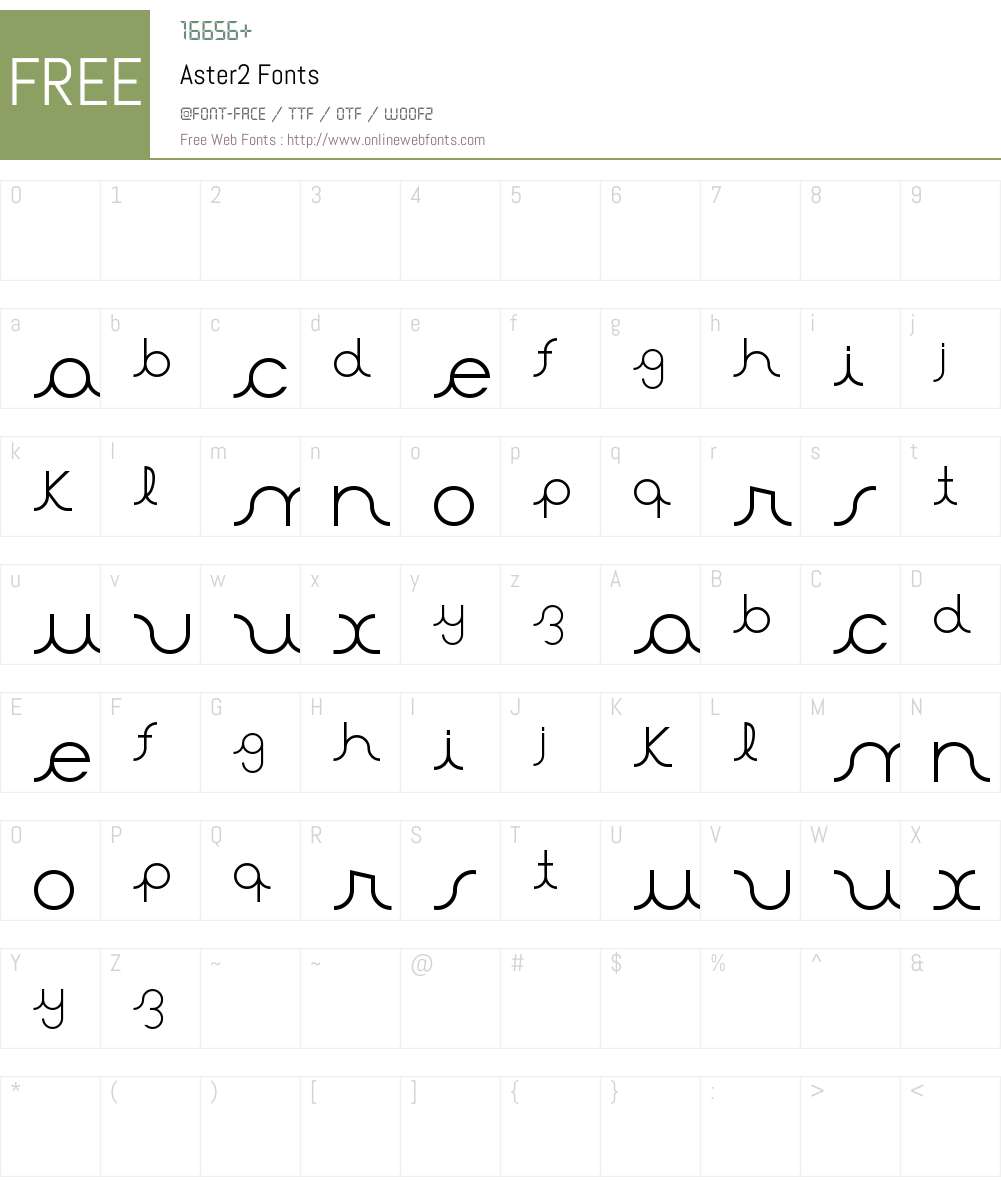 Aster 2 Font Screenshots