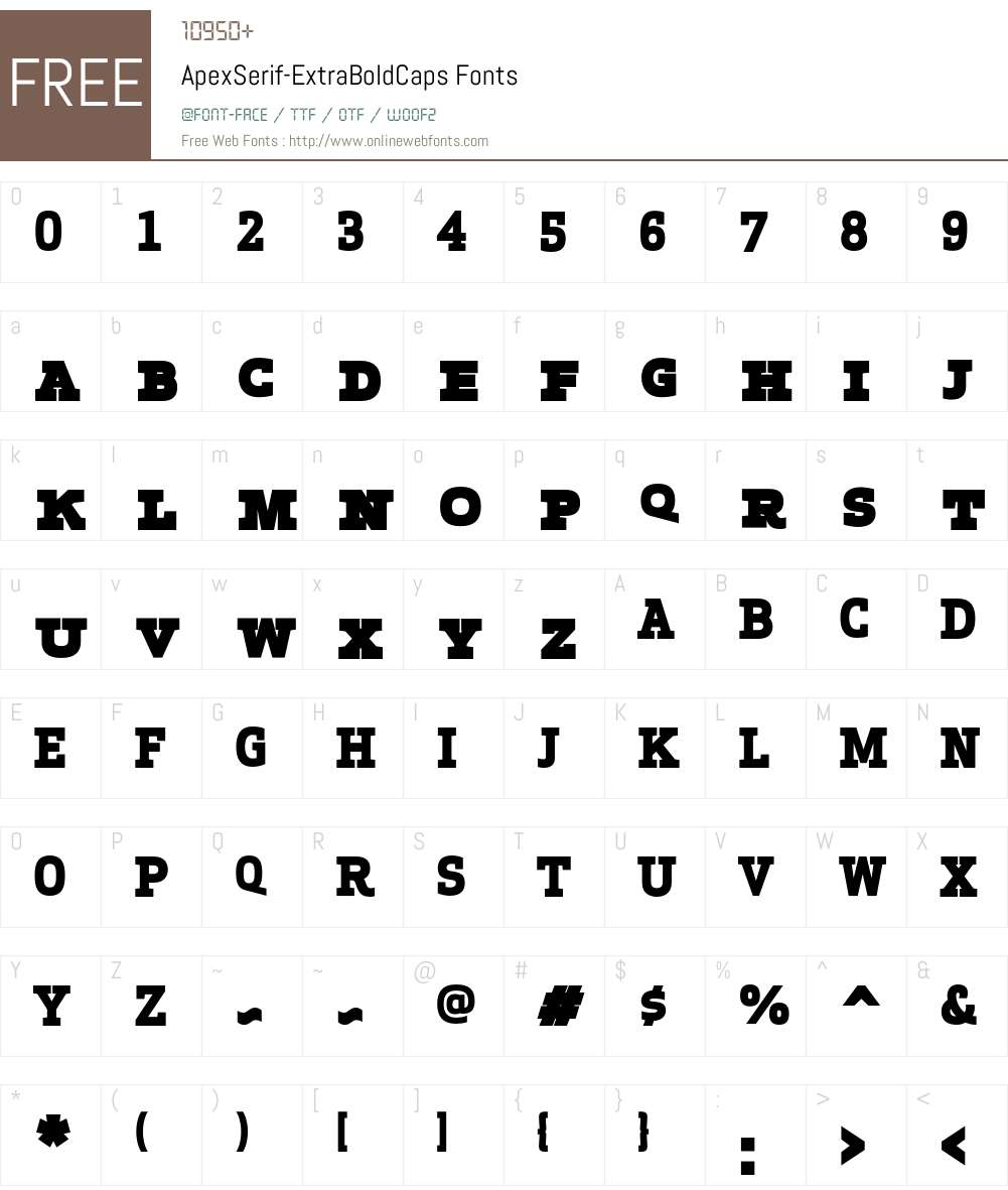 Apex Serif Extra Bold Caps Font Screenshots