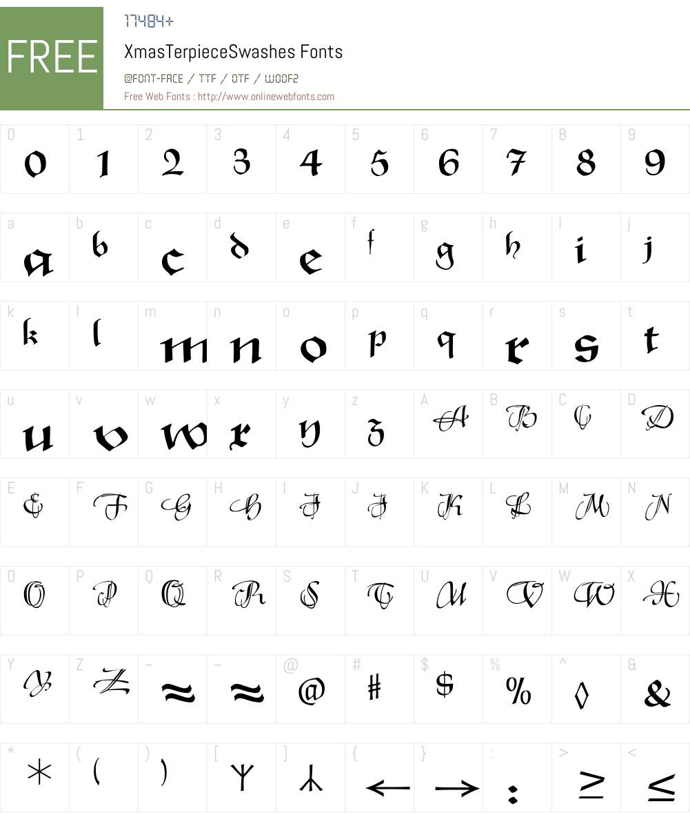 XmasTerpiece Font Screenshots