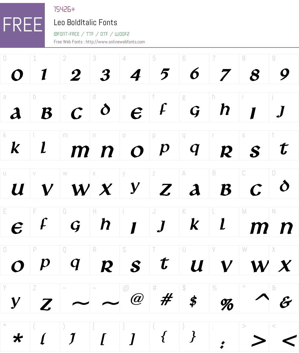 Leo Font Screenshots