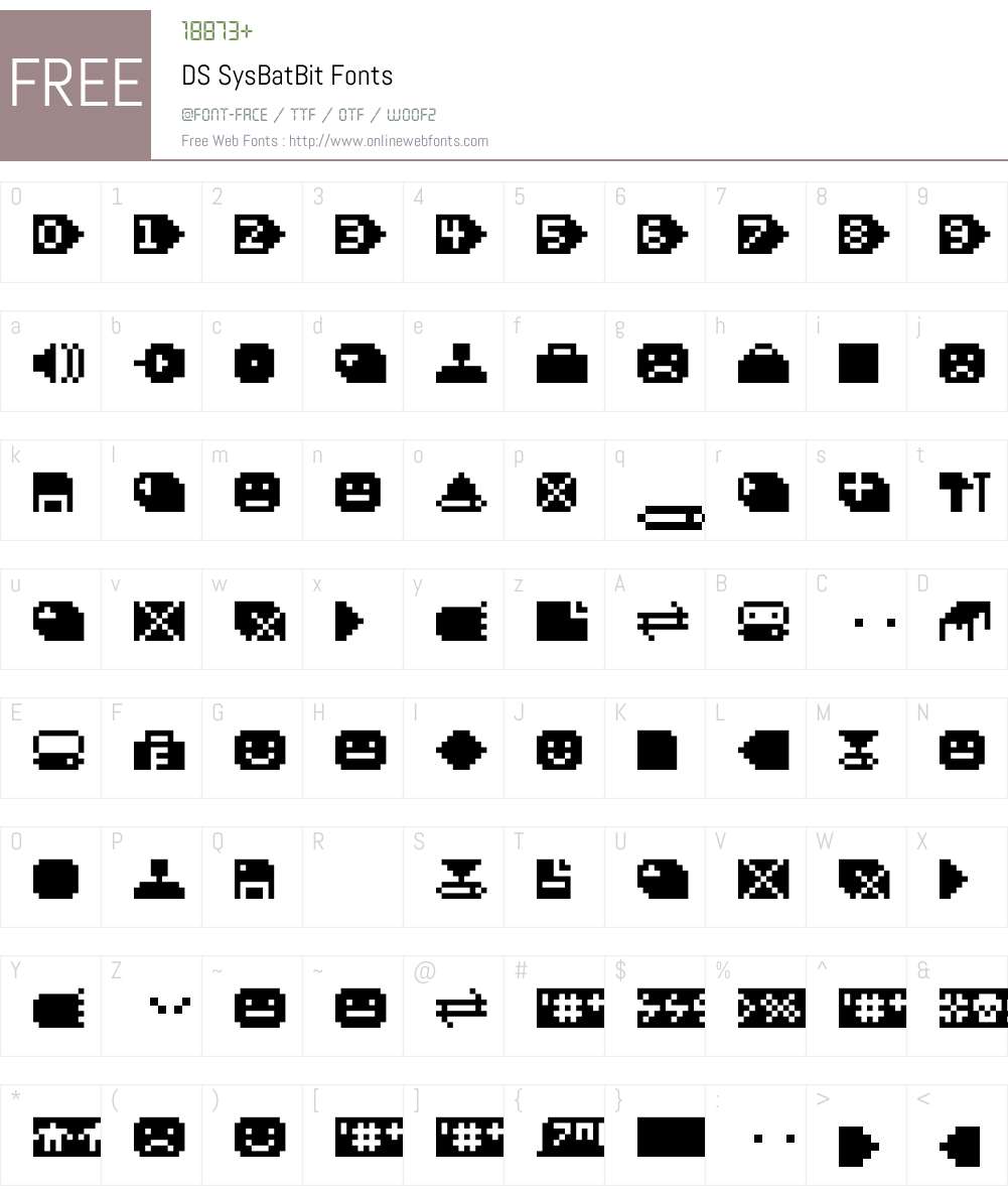 DS SysBatBit Font Screenshots