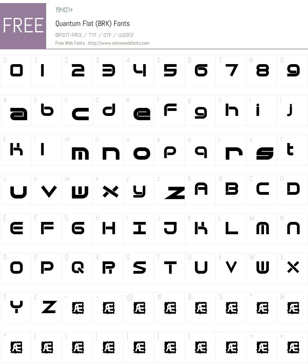 Quantum Flat (BRK) Font Screenshots