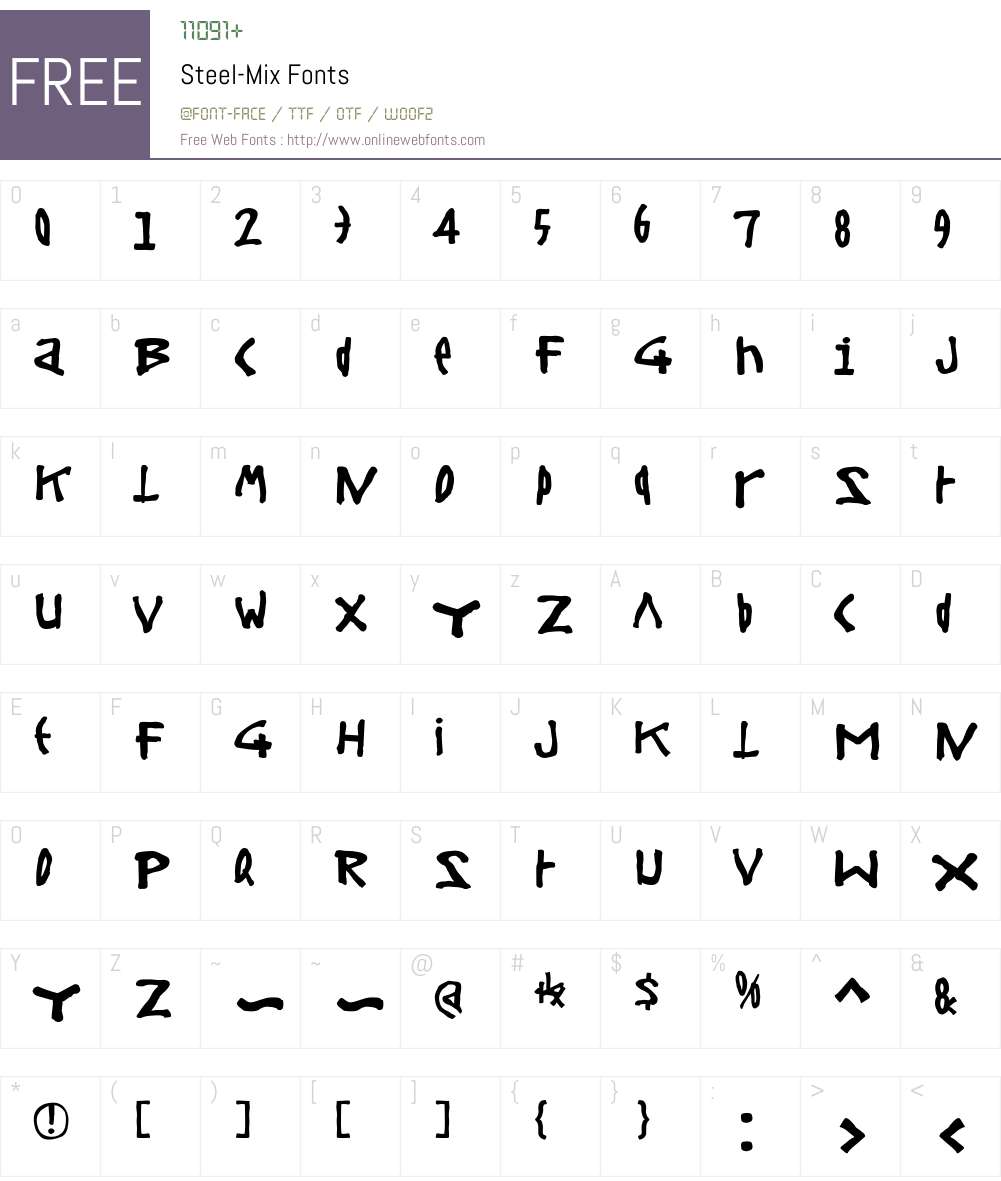 Steel Font Screenshots
