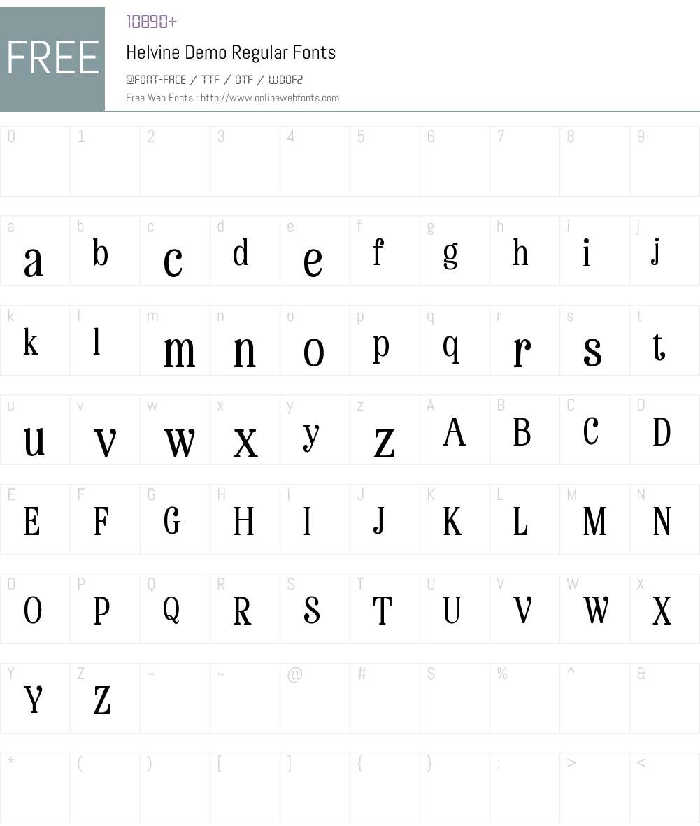 Helvine Demo 1.000 Fonts Free Download - OnlineWebFonts.COM