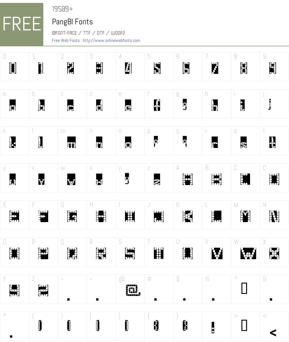 PangolinBlack Font Screenshots