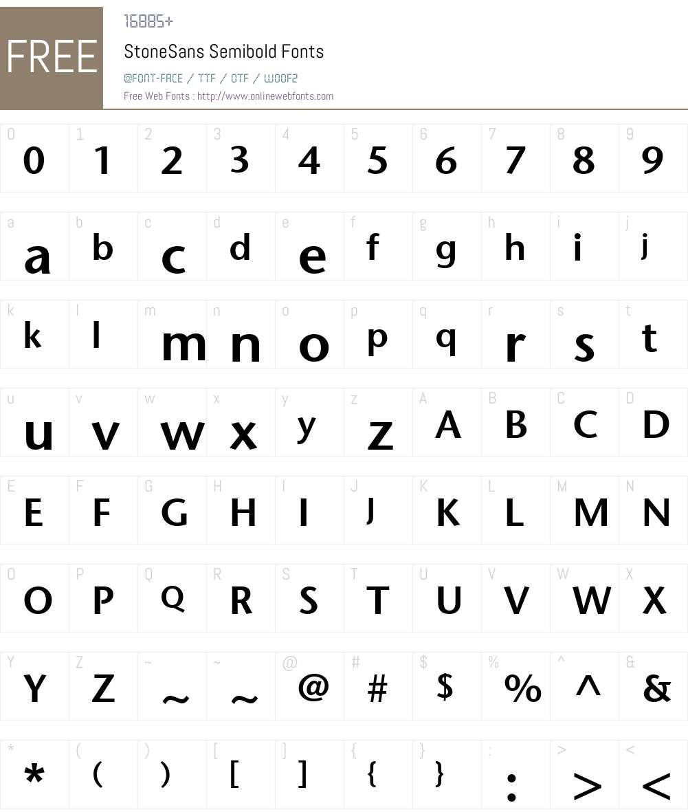 StoneSans Font Screenshots