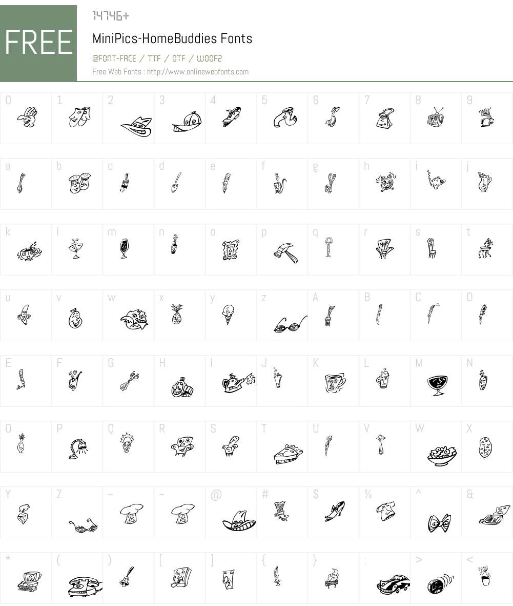 MiniPics Font Screenshots