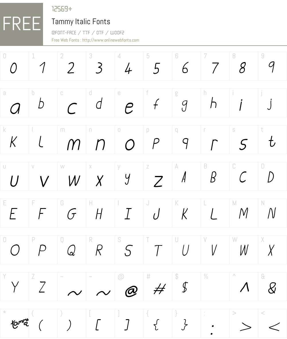 Tammy Font Screenshots