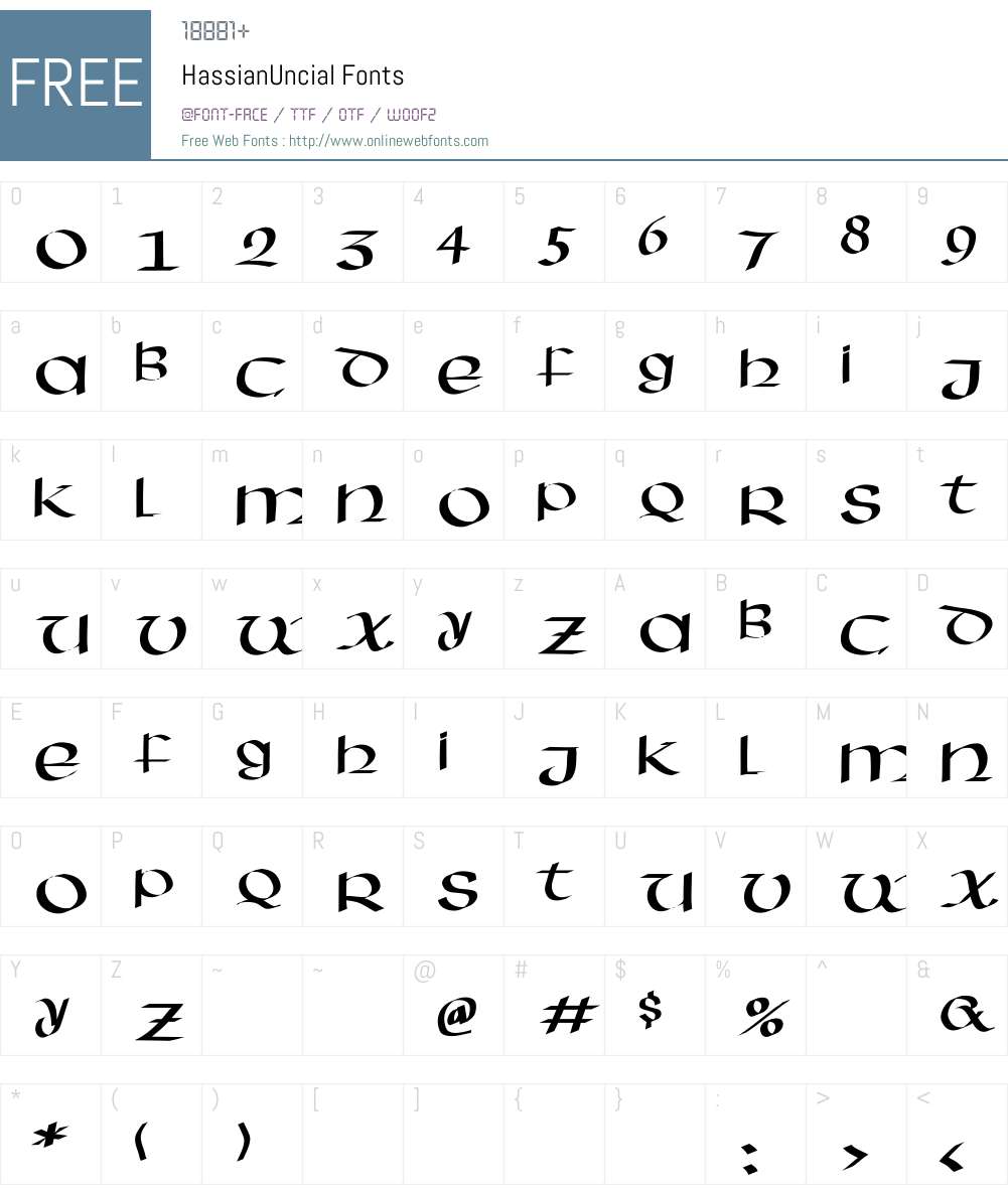 HassianUncial Font Screenshots