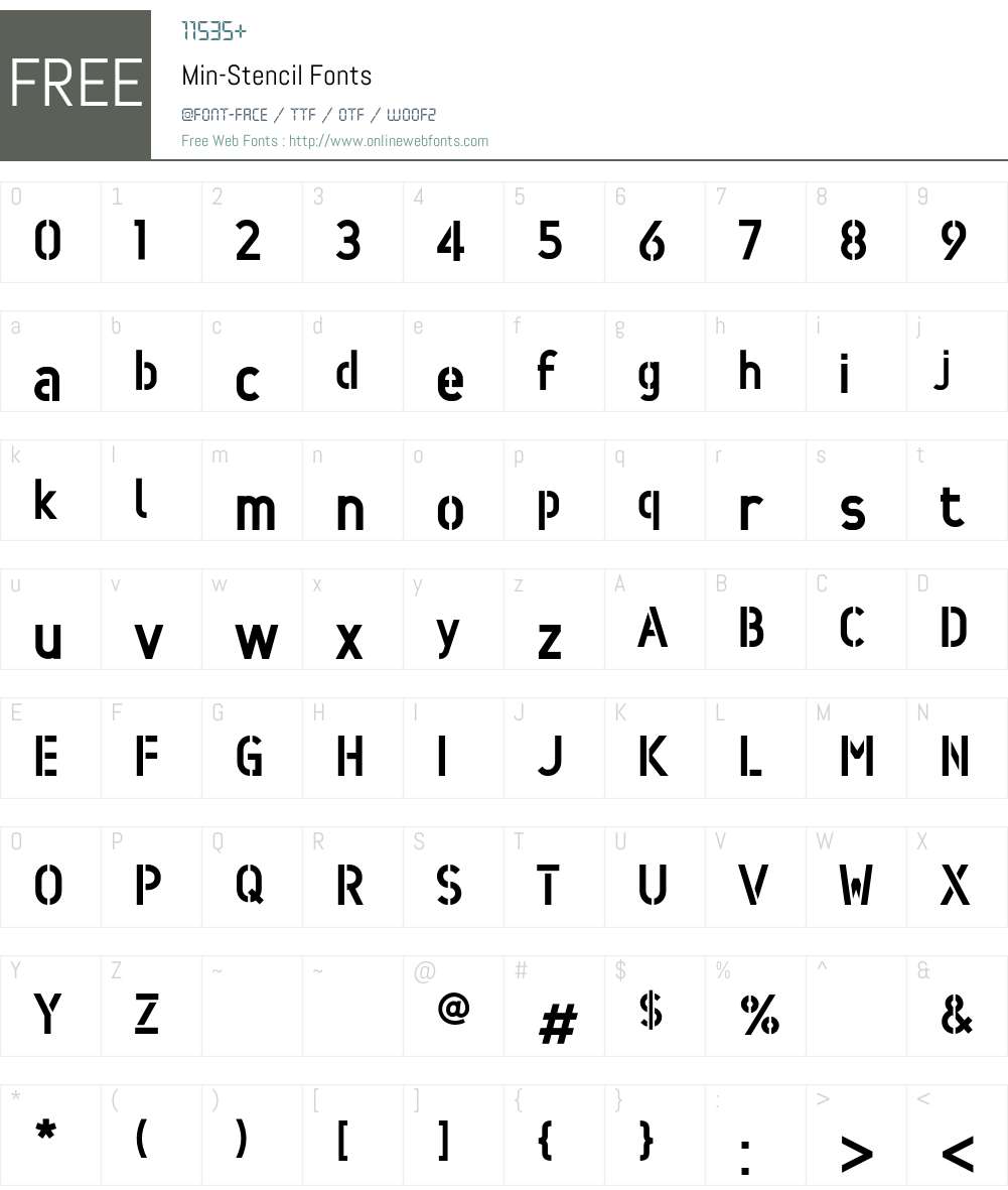 Min Font Screenshots