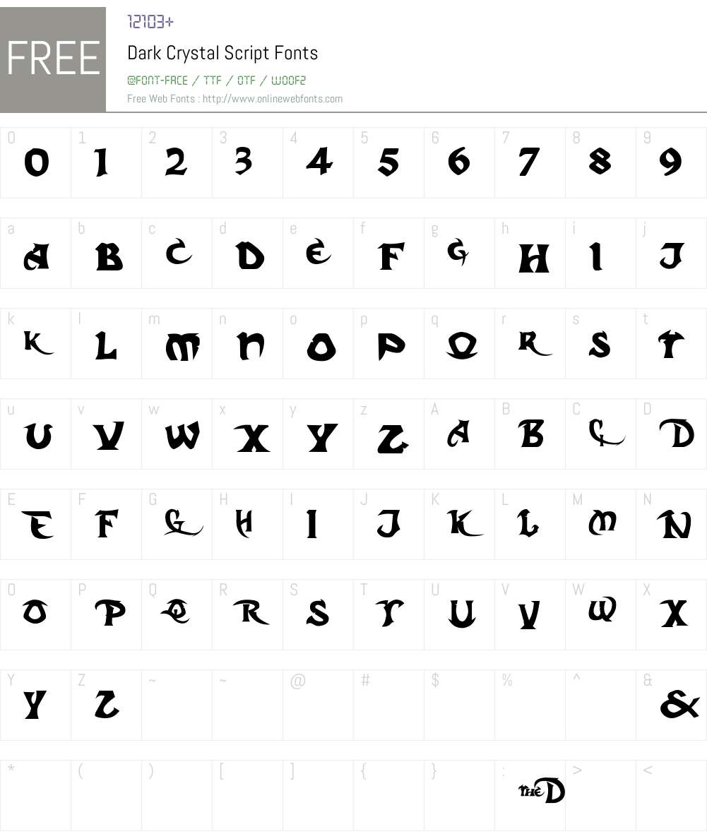 Regular Font Screenshots