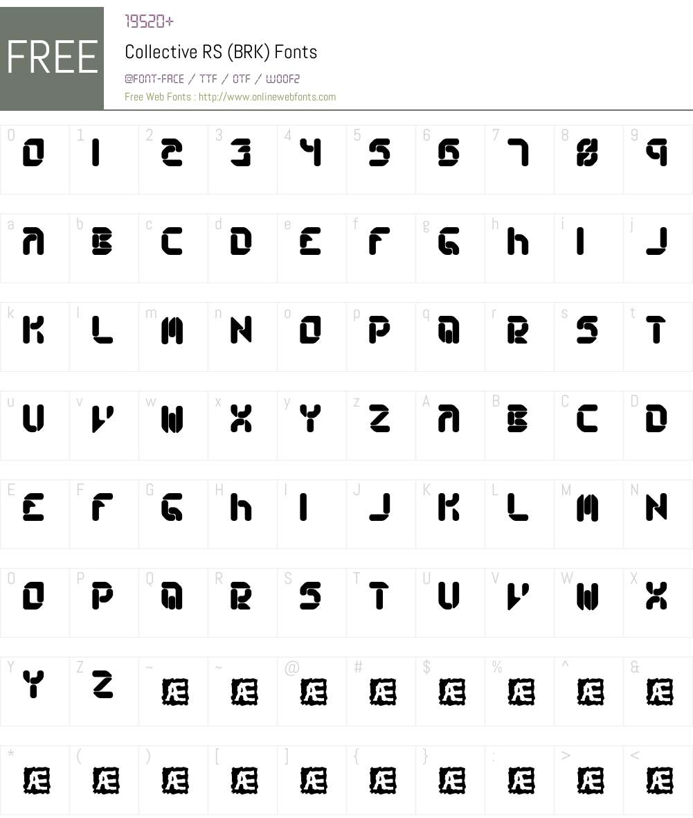 Collective RS (BRK) Font Screenshots