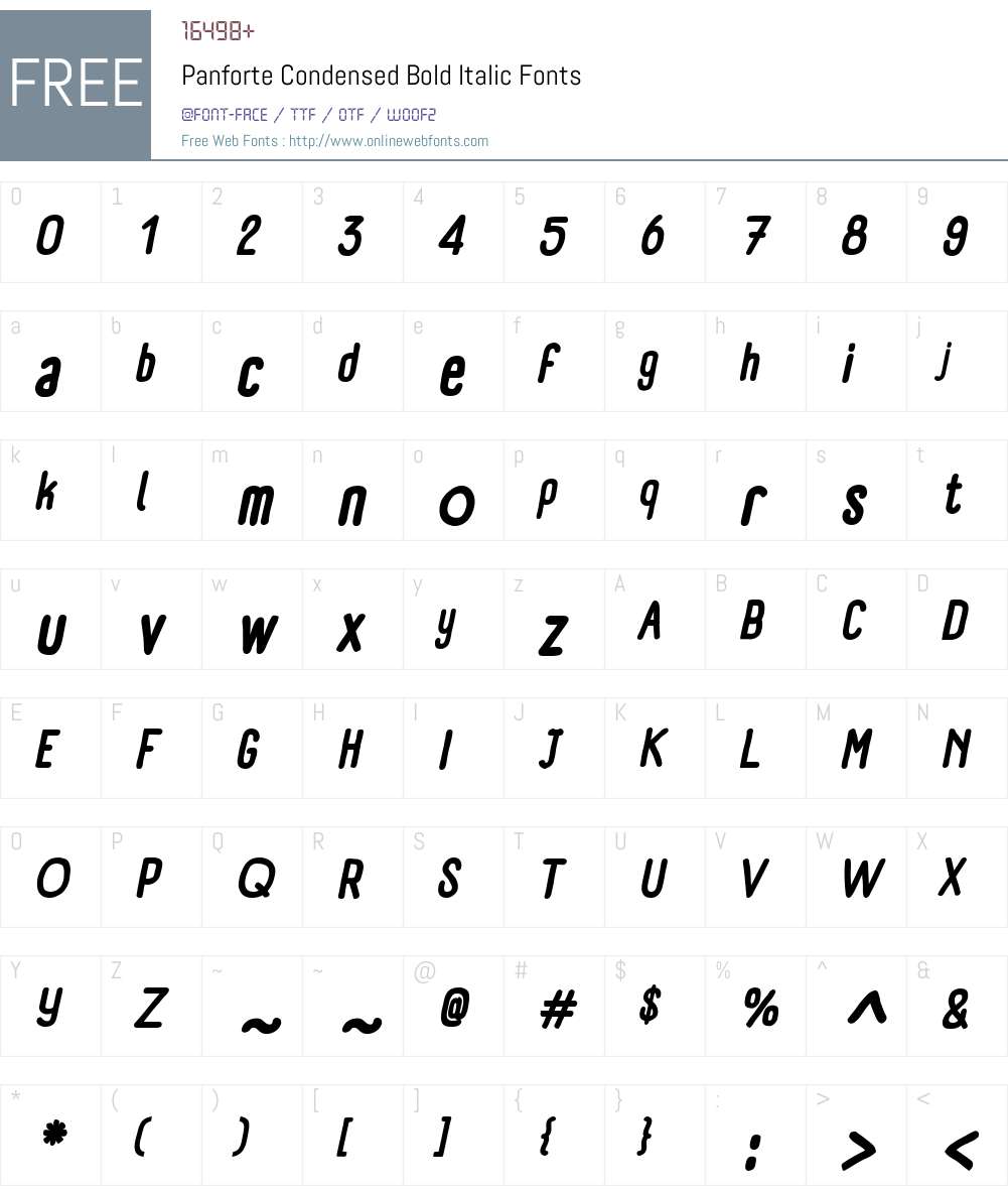 Panforte Font Screenshots