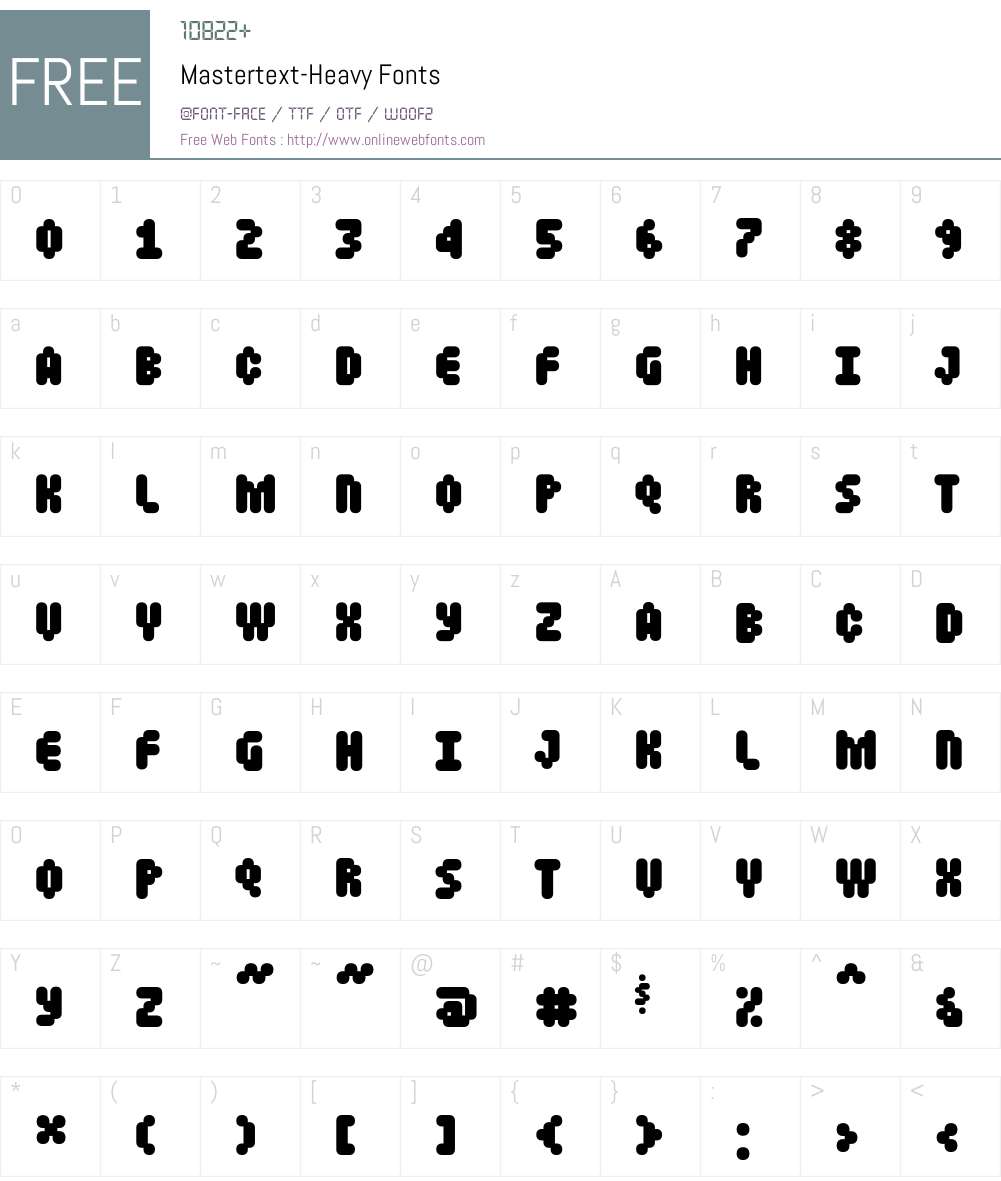 Mastertext Font Screenshots