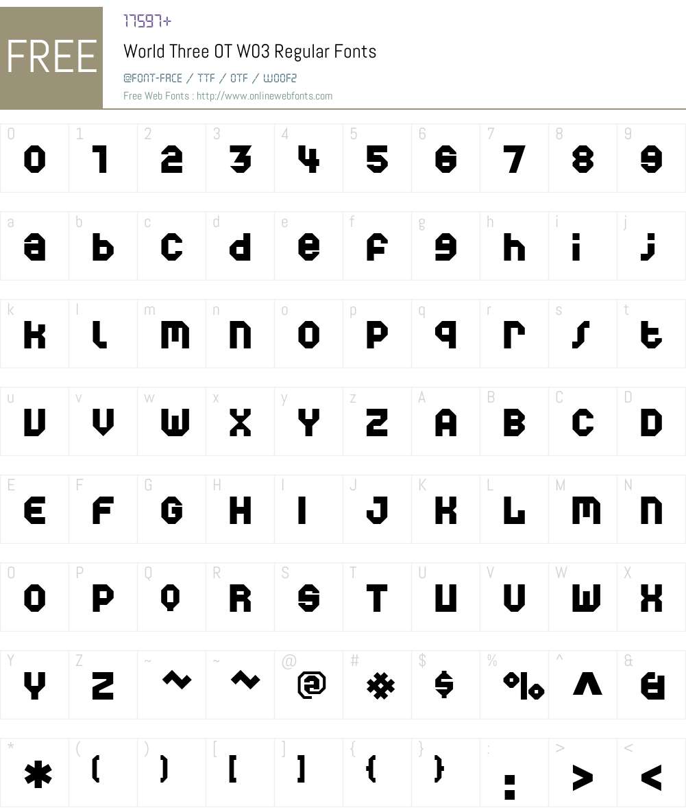 FF World Font Screenshots