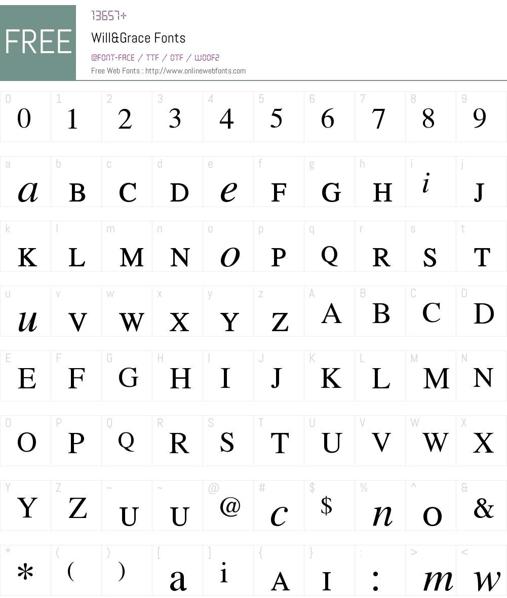 Will&Grace Font Screenshots