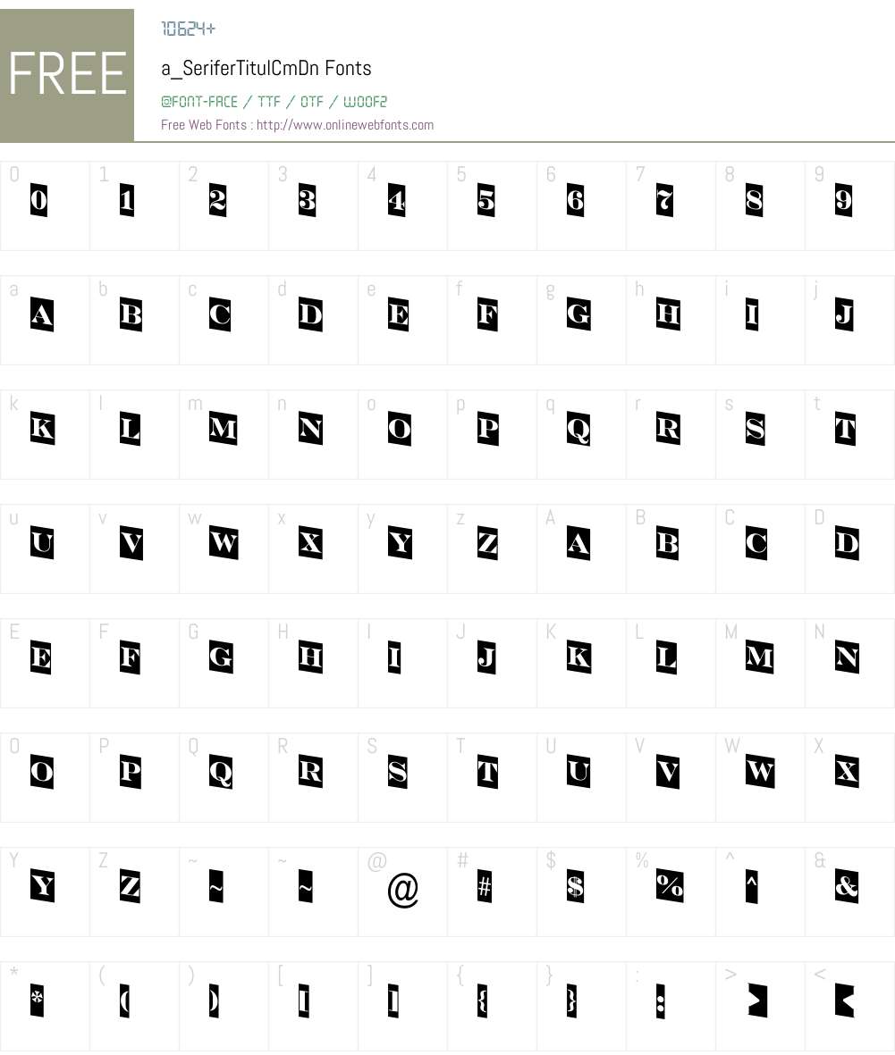 a_SeriferTitulCmDn Font Screenshots