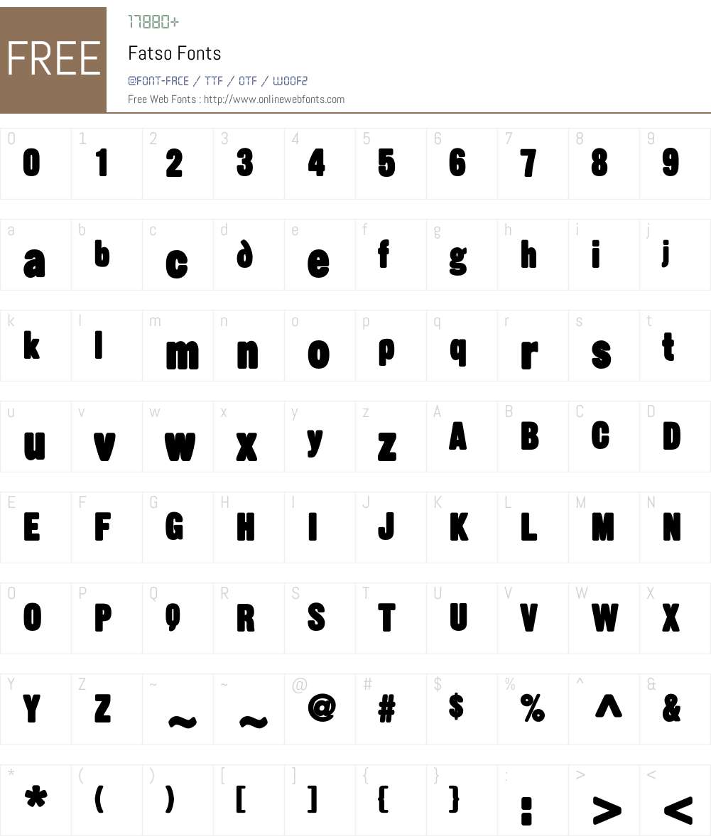 Fatso Font Screenshots