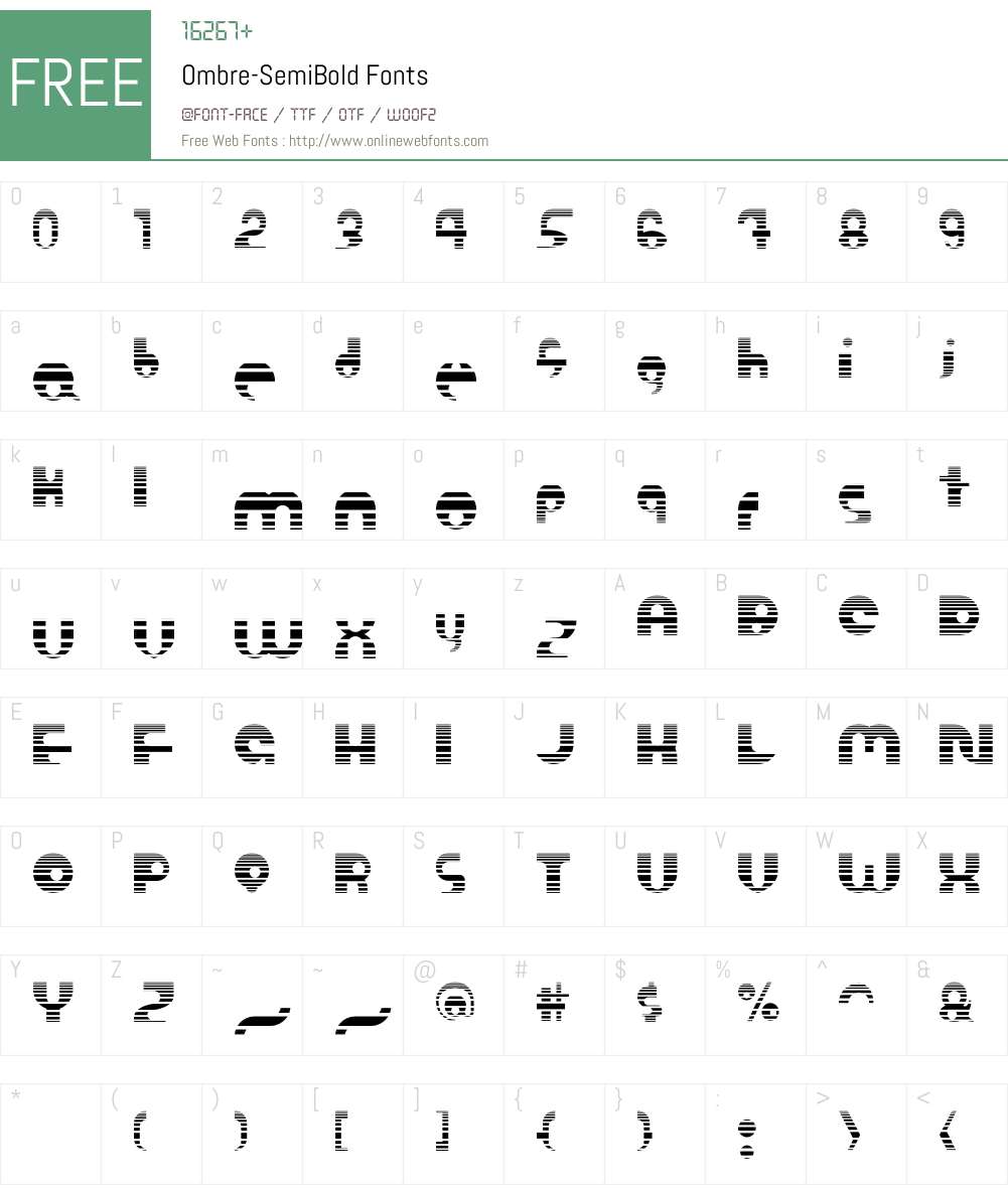 Ombre Font Screenshots