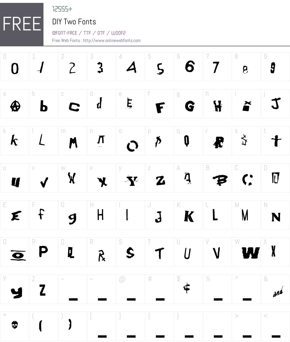 DIY Two Font Screenshots