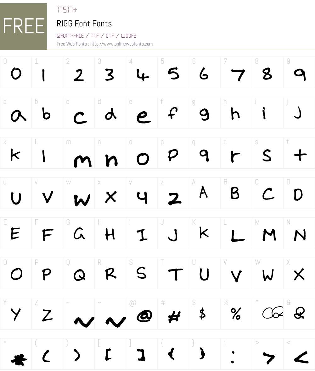 RIGG Font Font Screenshots