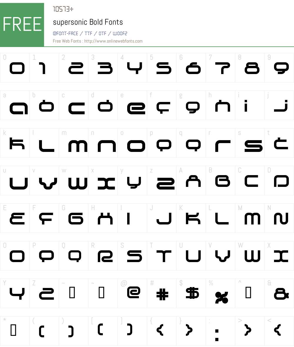 supersonic Font Screenshots