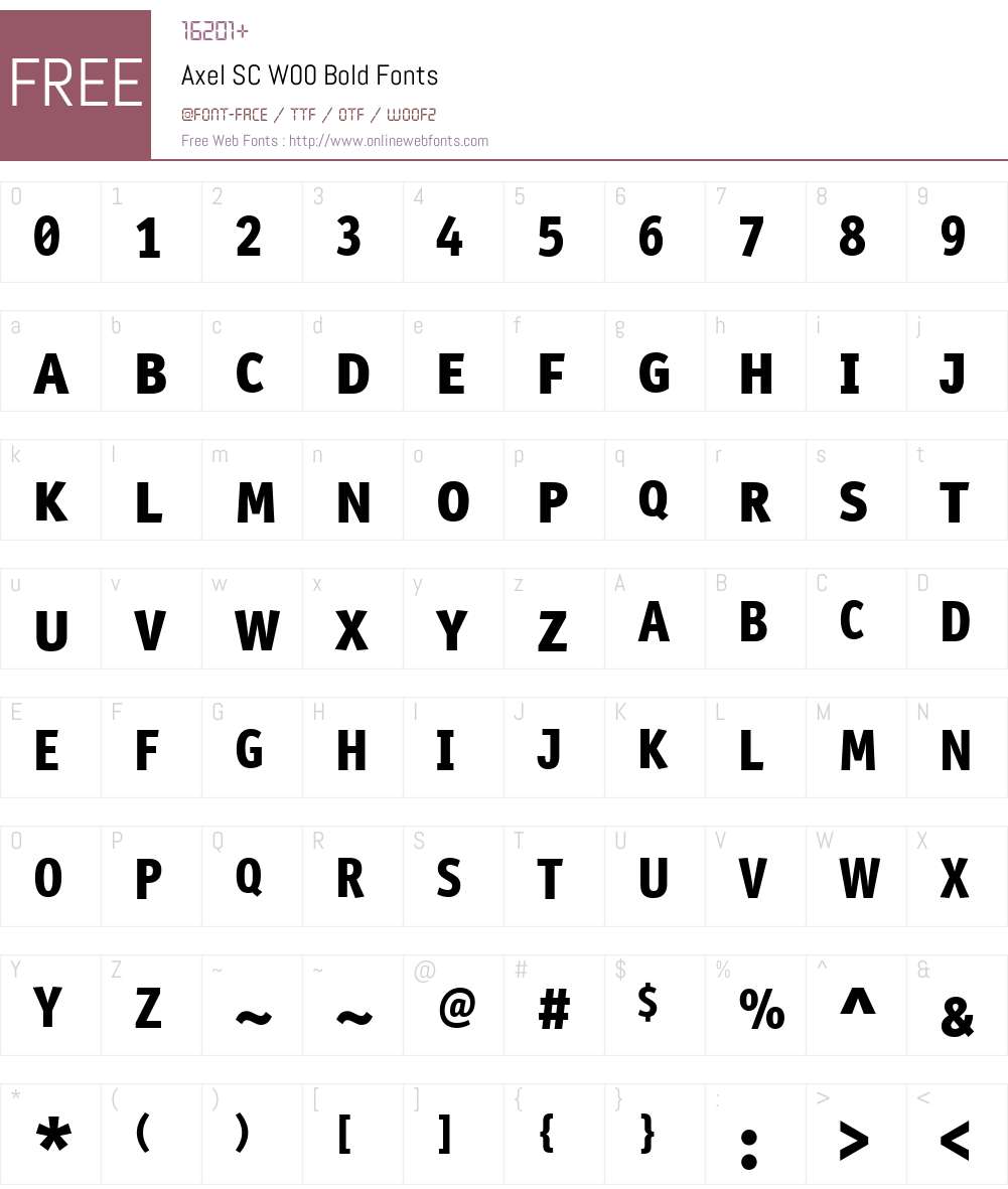 Axel Font Screenshots