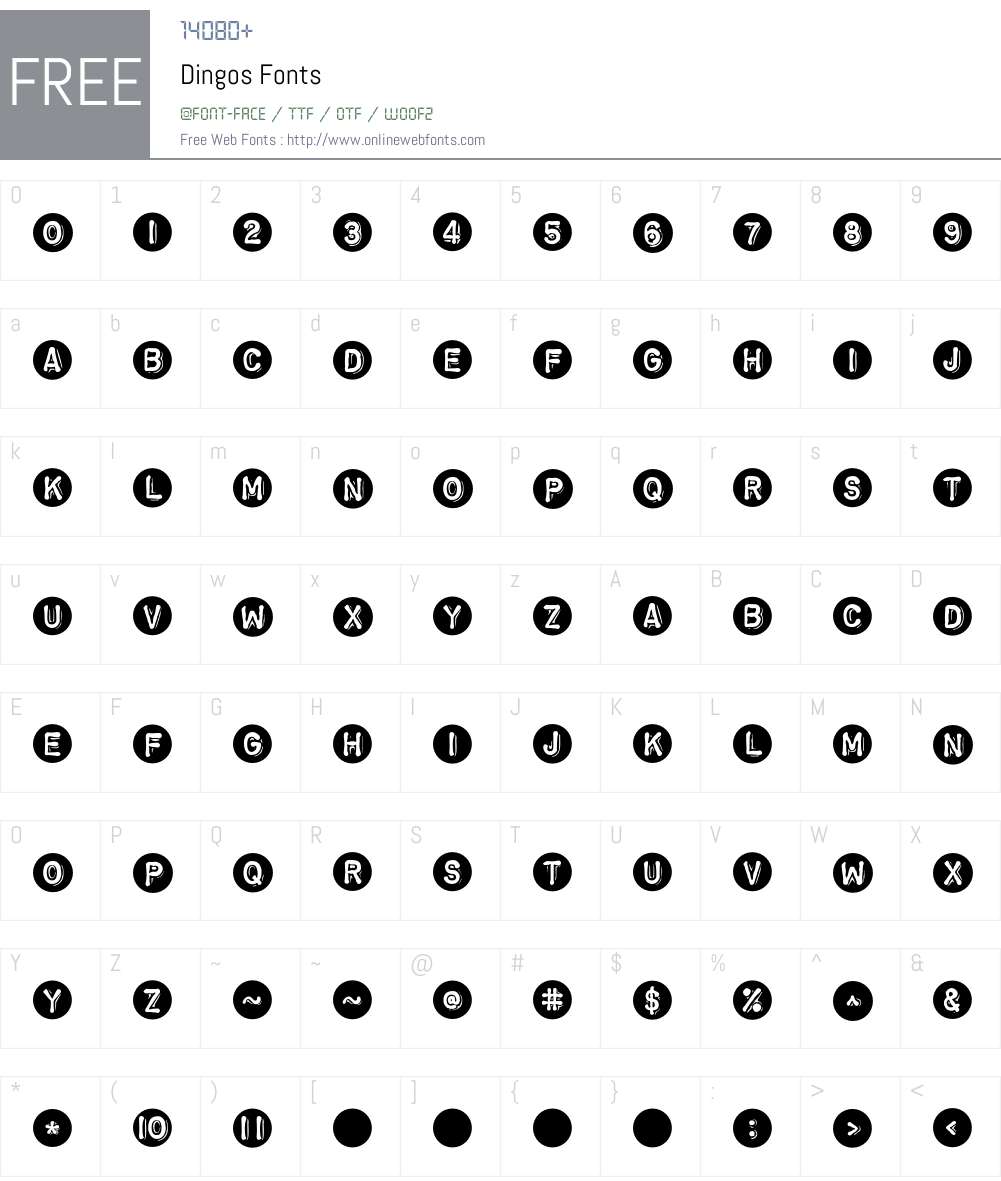 Dingos Font Screenshots
