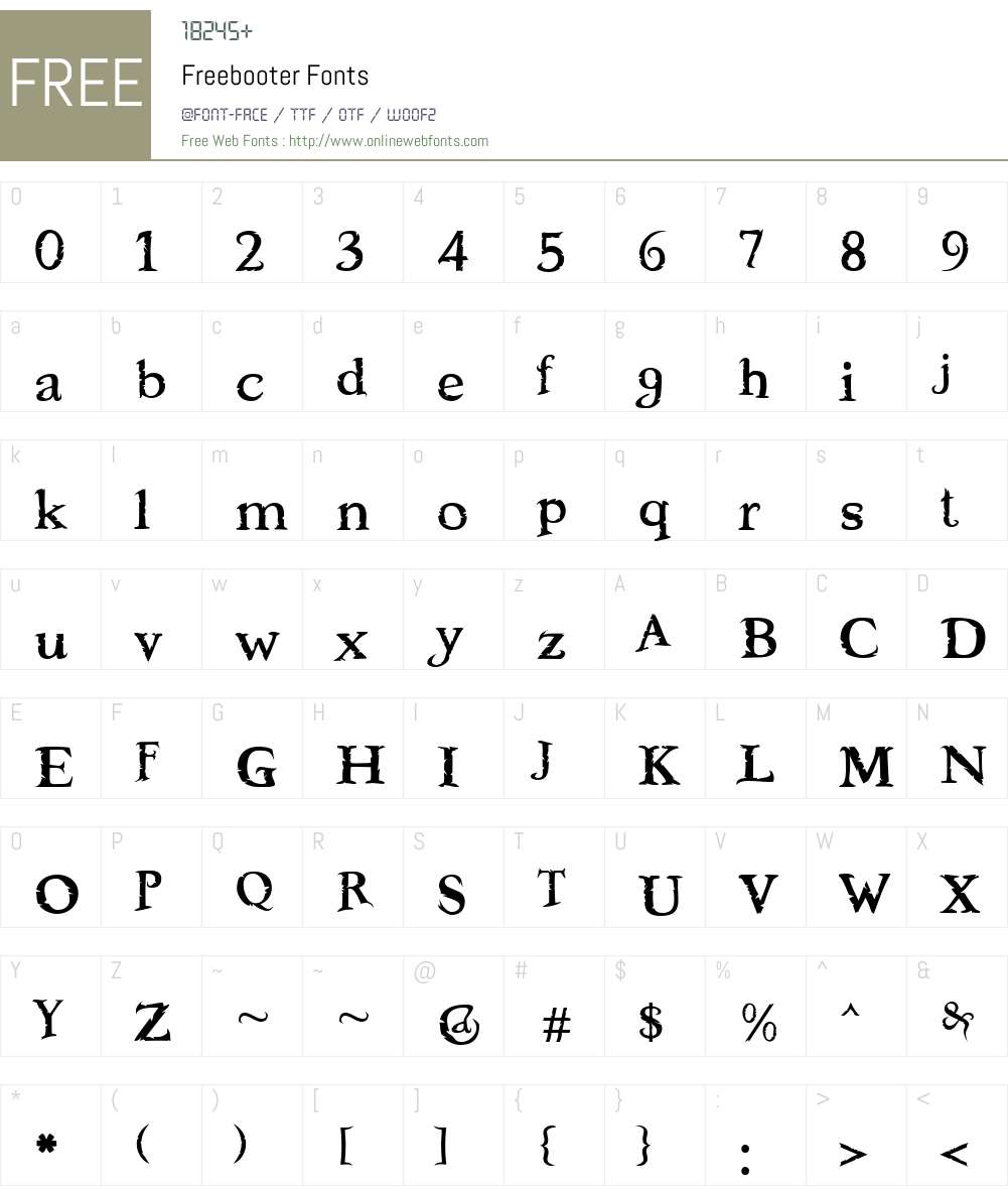 Freebooter Font Screenshots