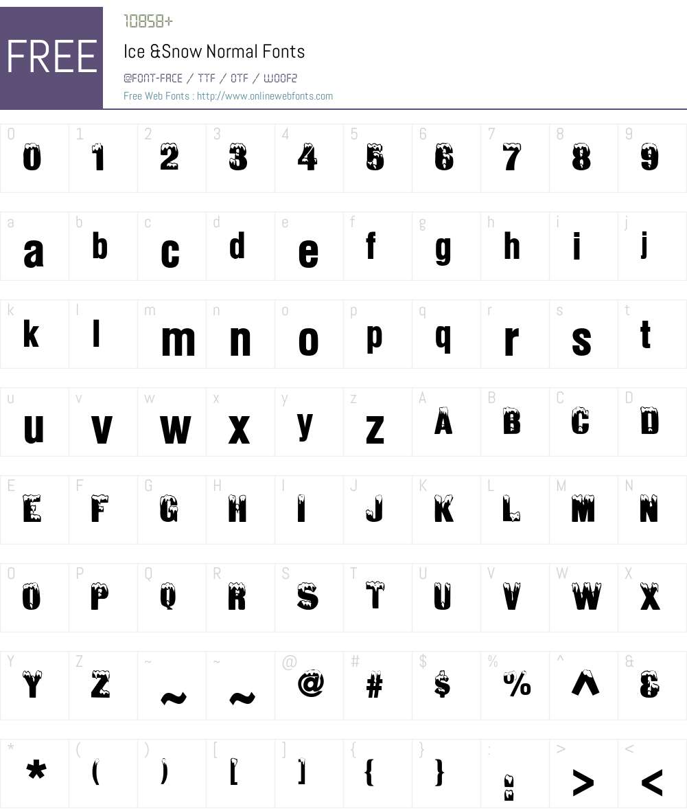 Ice-&Snow Font Screenshots